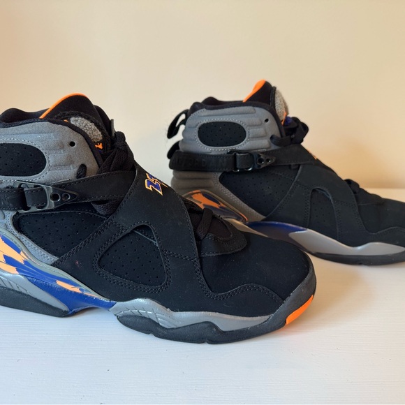 black orange and blue jordan 8